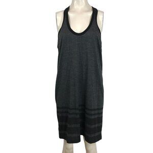 ICEBREAKER - WOMEN'S MEDIUM BLACK RAZORBACK ROUND NECK MERINO DRESS